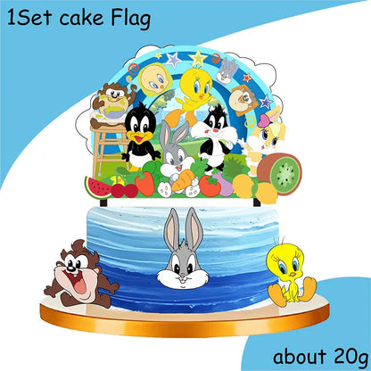 Disney Theme Birthday Party banner Decorations Paper Cup Plate Straw Baby Shower Kids Birthday Party Supplies Good Vibrations