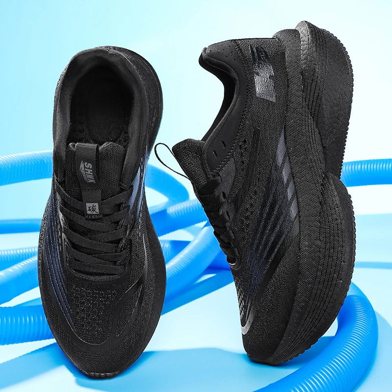 Running Shoes for Men Carbon Plate Professional Racing Marathon Training Running Sneakers Shock Absorption Sport Shoes for Women Good Vibrations