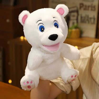 Stuffed Plush Animals Toys Hand Finger Puppet Kawaii Dolls Educational Baby Toys Learning & Education Monkey Tiger Children Gift Good Vibrations