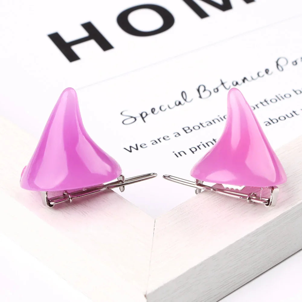 Halloween Hair Accessories Clip 1 Pair Small Demon OX Horn Hairpins Gothic Party Cosplay Costume Pin Hairpins Costume Horn Good Vibrations