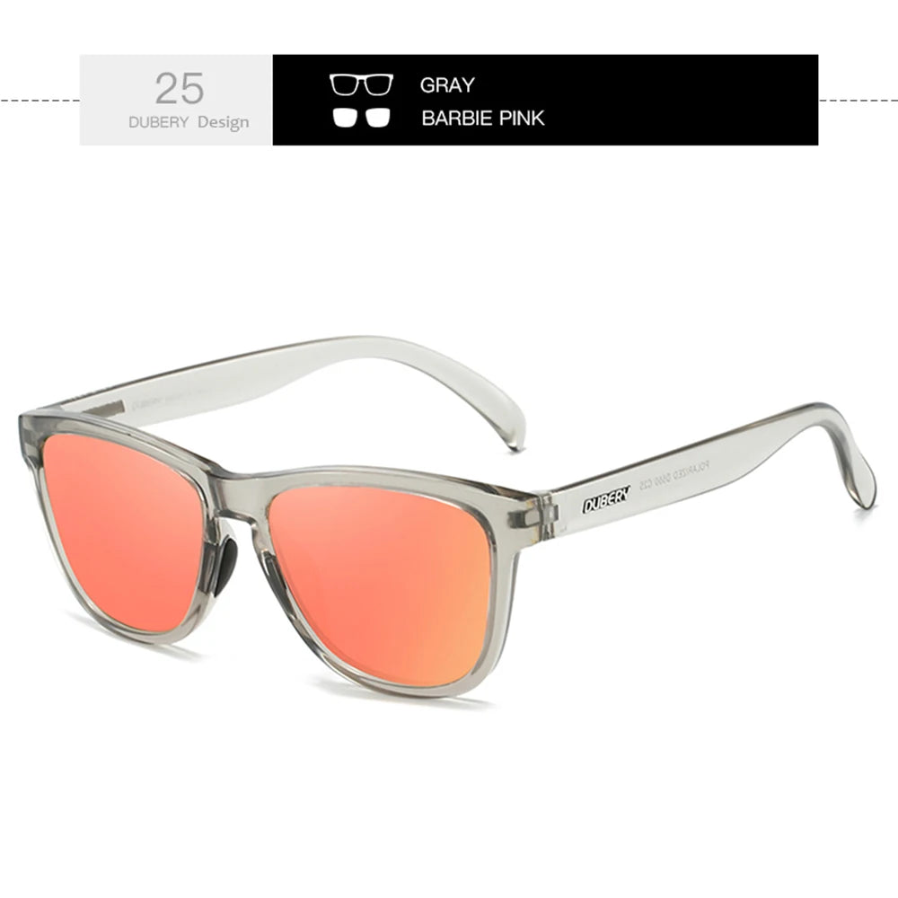 DUBERY Full Rim Polarized Sunglasses For Men And Women 28 Colors Model 550 Good Vibrations