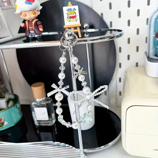 Holiday party gifts for family and friends, pearls, bows, bead chains, bags, keychains, phone cases, pendants Good Vibrations