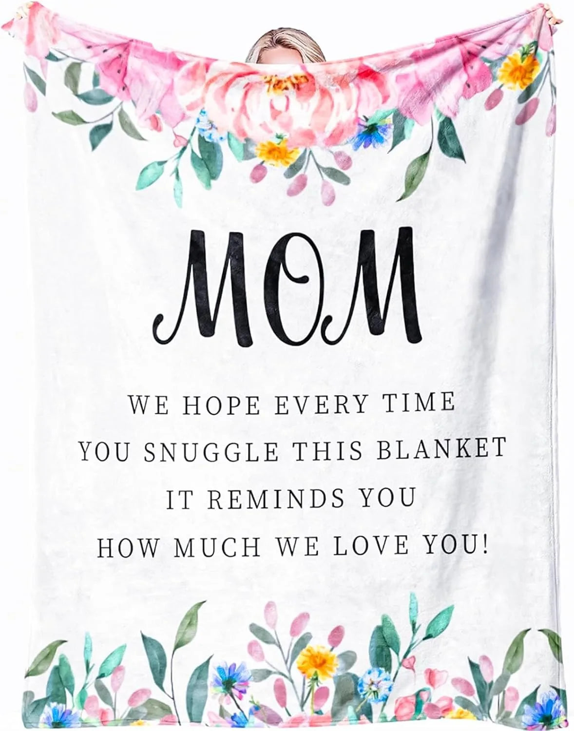 Gifts from Daughter Son for Mother's Day Birthday Mom Gifts Anniversary Unique Gifts for Mom Super Soft Flannel Throw Blankets Good Vibrations