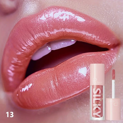 Silky Lip Gloss-Waterproof, Long-Lasting Moisturizing Liquid Lipstick with Mirror Finish, Non-Sticky, Full Shine, Fade-Resistant Good Vibrations