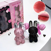 Gege Bear Pink Rabbit Velvet Matte Lip Cream Black Rabbit Water light lip glaze matte mirror pendant lipstick lip gloss Good Vibrations