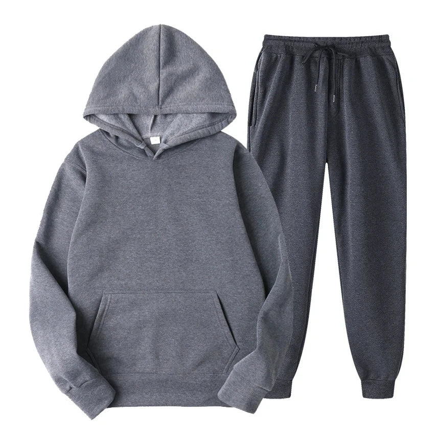 2024 Winter Brand Tracksuits Men's sets Long Sleeve Pullover + Jogging Trousers 2pcs Sets Fitness Running Suits sportswer Male Good Vibrations