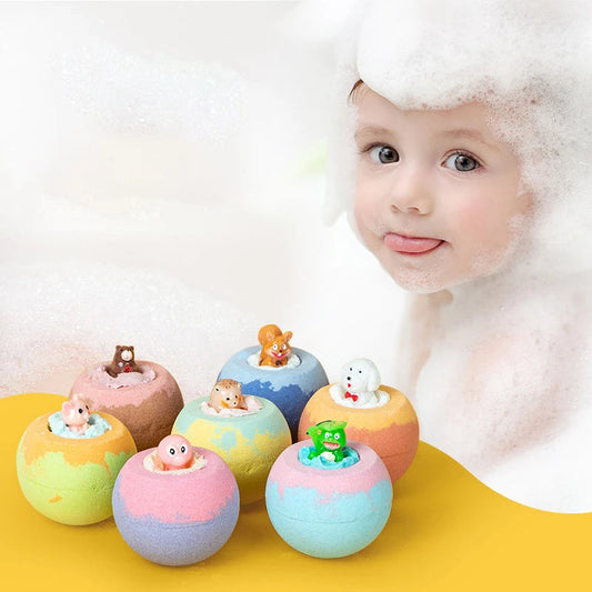 Inside Surprise Bubble Bath Fizzies Vegan Essential Oil Spa 1pcs Bath Bombs For Kids With Toys Good Vibrations
