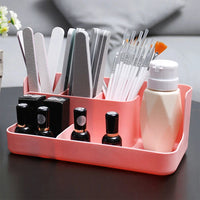 Makeup Organizer Box Cosmetic Storage Box for Bathroom Office Desktop for Brush Lotion Lipstick Nail Polish Container Good Vibrations