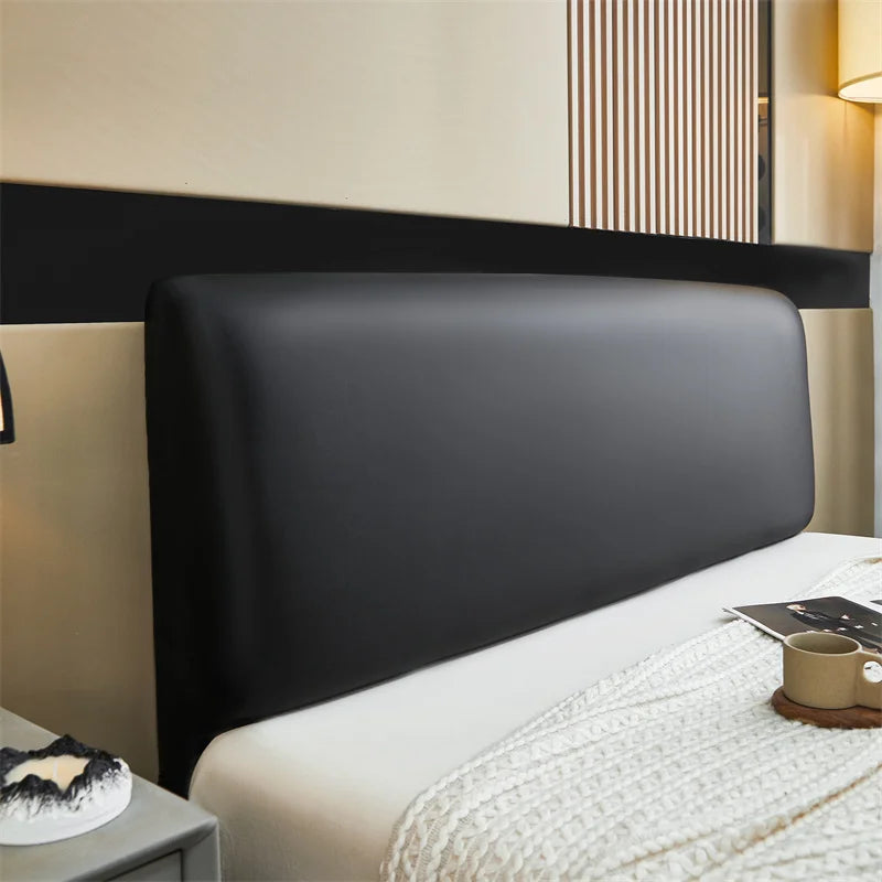 Pu Leather Bed Headboard Cover Technology Cloth Waterproof Bed Head Cover All-inclusive Bedside Protector Slipcovers Bedroom Good Vibrations