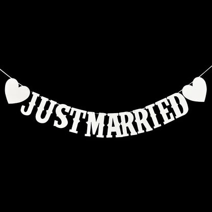 Just Married Photo Booth Frame Props Banner Wedding Decoration Mr Mrs Photobooth Props Latex Balloons Hen Party Bride Groom Good Vibrations