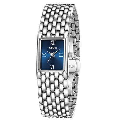 LIGE new 2025 women's watch quartz stainless steel strap women watches luxury casual waterproof retro fashion ladies watch reloj Good Vibrations