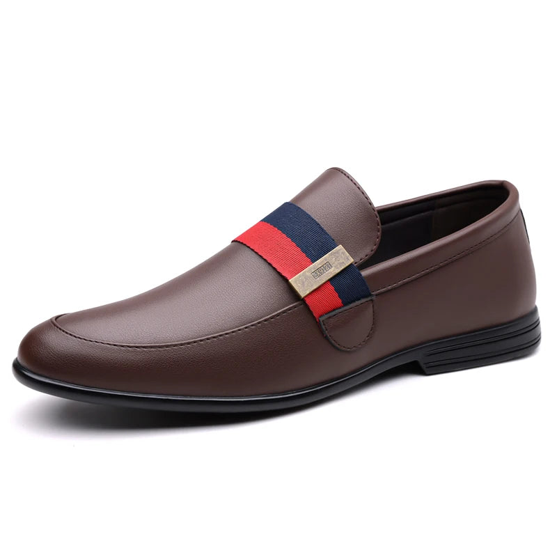 Mens Formal Shoes 2026 Fashion Patent Leather Dress Shoes for Men Loafers Spring Autumn Brand Business Office Wedding Footwear Good Vibrations