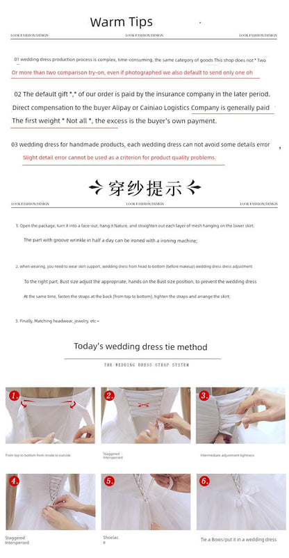 Long Sleeves Main Wedding Dress 2024 Bride New Arrival French Princess on the Run Pregnant Women Small Winter Long Tail Wedding Veil Good Vibrations