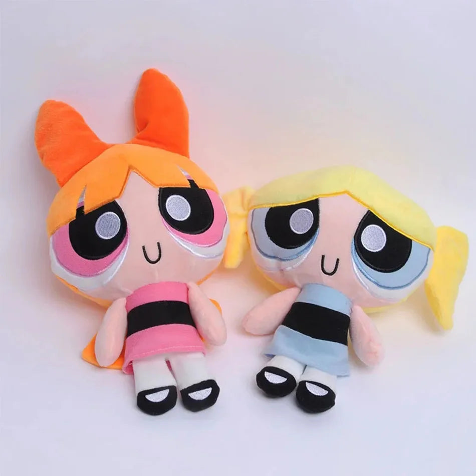 20Cm The Powerpuff Girls Plush Doll Cute Girly Heart Cartoon Blossom Buttercup Bubbles Plush Doll Decoration Toy Gift Good Vibrations