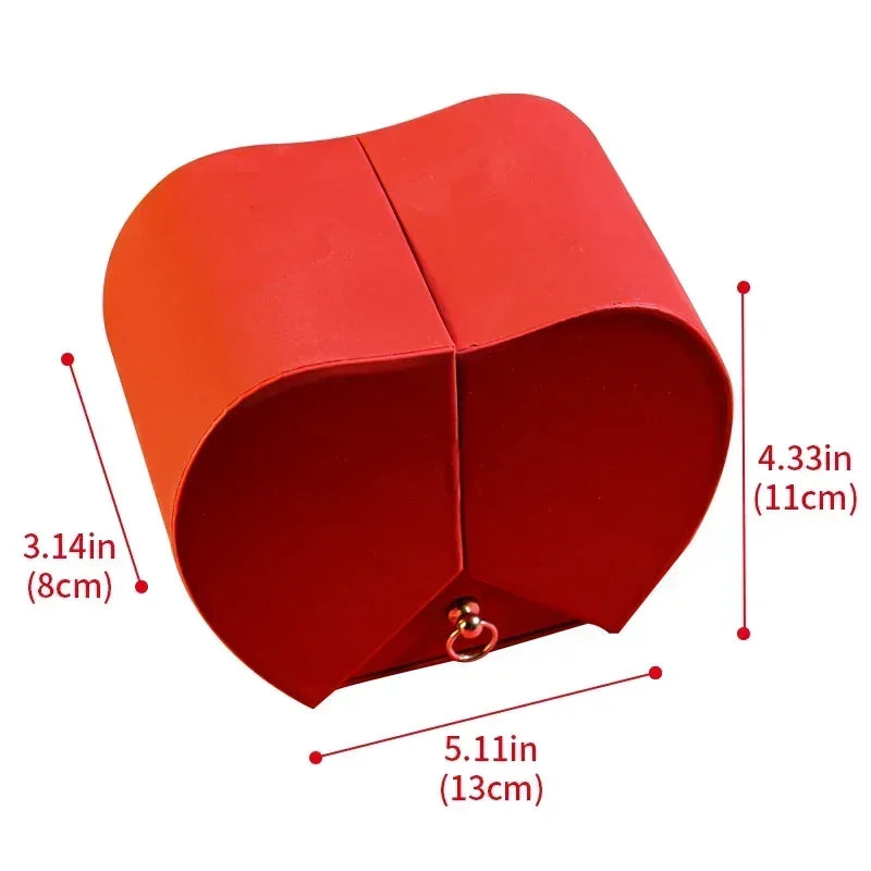 Gift for Women Eternal Rose Gift Box /w Heart Necklace I Love You To The Moon and Back Flower Jewelry Box for Wedding Birthday Good Vibrations