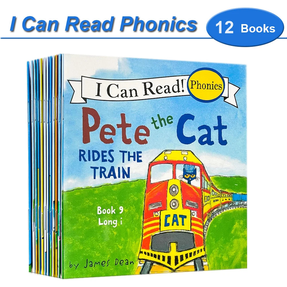 I Can Read Phonics 12 Books/Set My Very First Picture Books English Story Pocket Book for Children Kids Baby Montessori Reading Good Vibrations