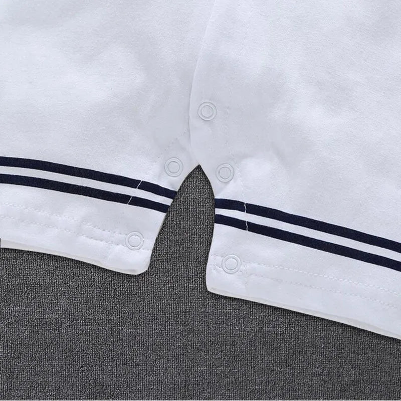 Newborn Baby Boy Clothes Playsuit Sailor Navy  Romper Short Sleeve Jumpsuit Costumes Clothes Summer Outfits Newborn Baby Clothes Good Vibrations