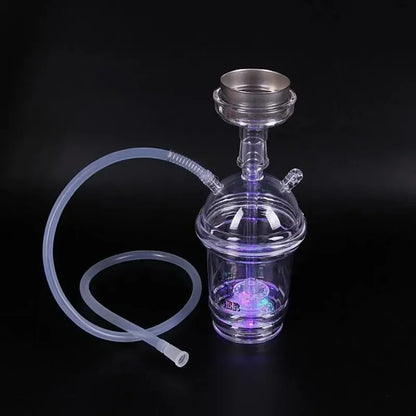 CRUSHER Cute Car acrylic hookah with LED light and metal tobacco bowl.