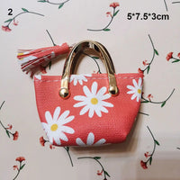 Fashion Miniature Handbag PU Leather Bag Lady Purse Shoulder Bag For 1/6 BJD Dolls Outfits Accessories Dollhouse Girls Gift Toys Good Vibrations