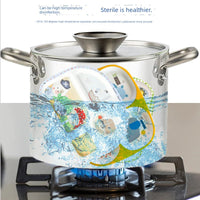 TP Food Grade Children's Dinner Plate Baby Cartoon Cute Eating Bowl Household Complementary Food Compartment Tray Children's Tableware Set Good Vibrations