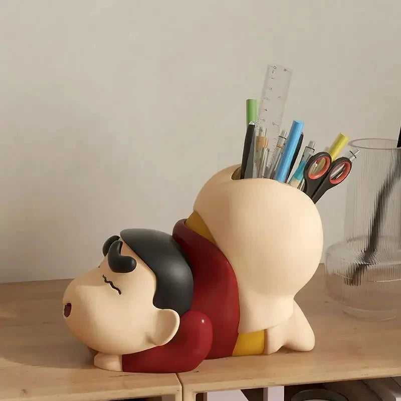 Crayon Shin-chan Pen Holder Funny Butt Desk Organizer Gift for Best Friend Kids Birthday Office Decor Funny Pen Holder Gift Good Vibrations