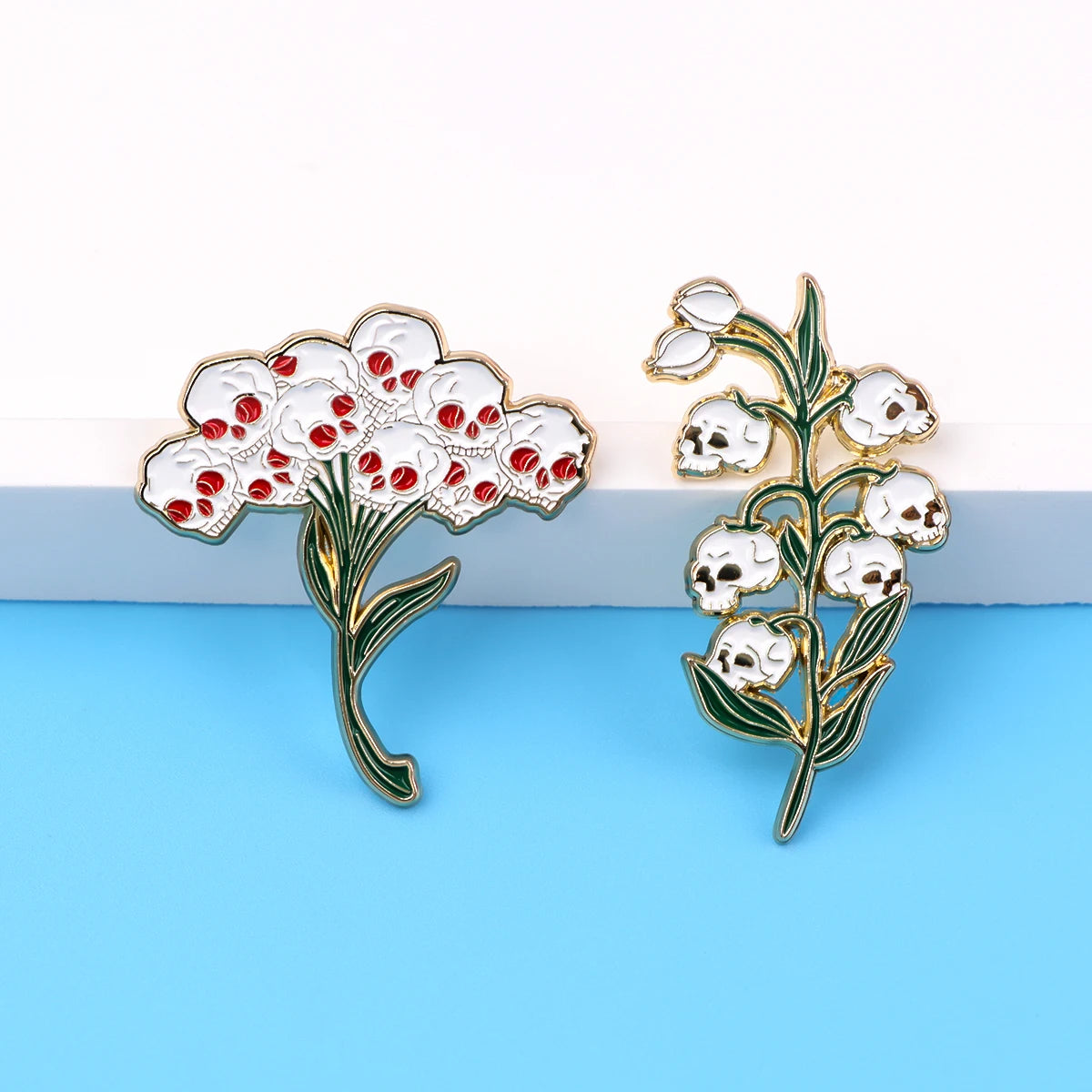 Halloween Accessories Skulls Enamel Pin Cool Metal Badges Lapel Pins for Backpack Men Brooch for Clothes Fashion Jewelry Good Vibrations