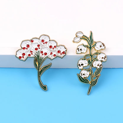 Halloween Accessories Skulls Enamel Pin Cool Metal Badges Lapel Pins for Backpack Men Brooch for Clothes Fashion Jewelry Good Vibrations