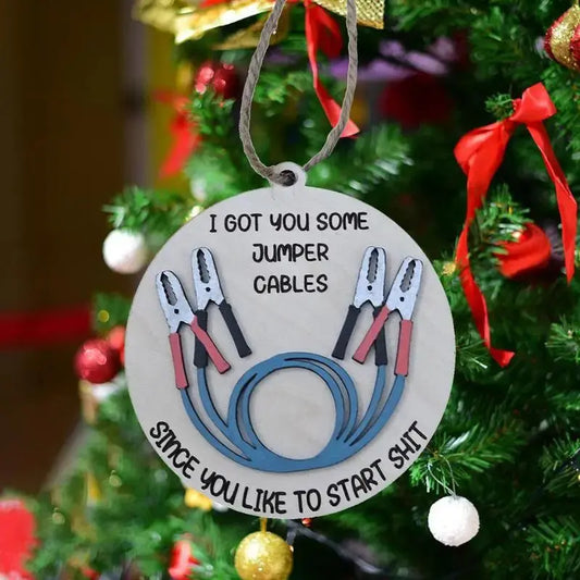 Christmas Door Decorations Wooden Funny Tree Ornaments Colorful Party Favors Portable Home Ornament For Wall Window Mantelpieces Good Vibrations