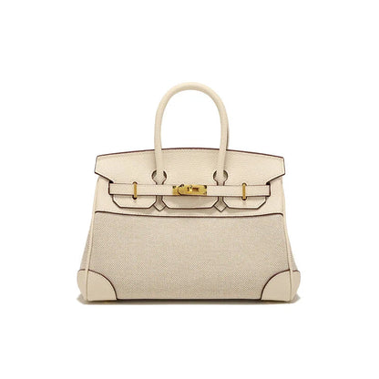 2025 Designer Handbag - Crossbody&Tote Luxury Leather Trim Canvas Bag Women Fashion Shoulder Purse Good Vibrations