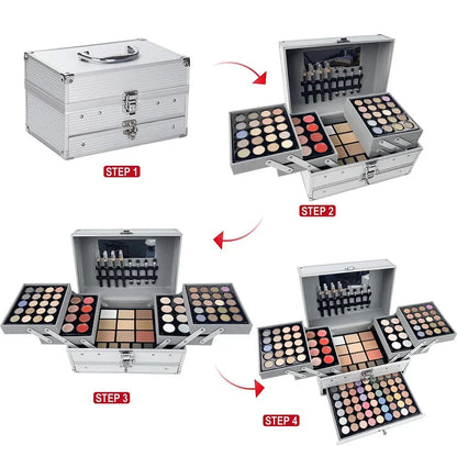 Makeup Set Box Eyeshadow Lip Blush Nail Polish Eyebrow Pencil Multi-functional Palette Christmas Wedding Birthday Gifts Cosmetic Good Vibrations