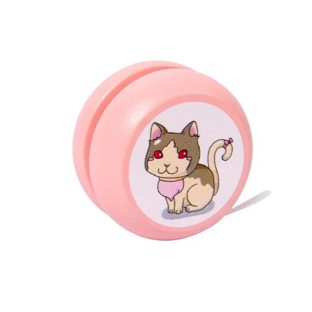 Fashion Wooden 2A Yoyo Toy Brainstorming Beginner Yoyo Ball Concentration Cartoon Nostalgic Toys Children Good Vibrations