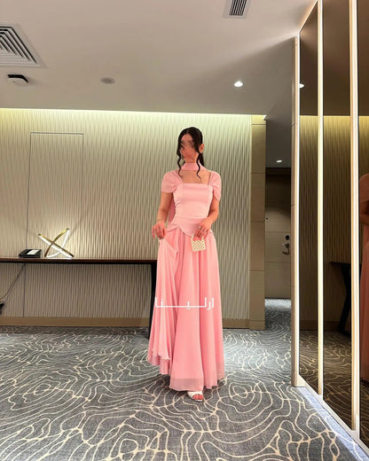 Customized Evening Dresses Woman Elegant Party Dresses for Women Luxury Women Evening Dress Square Collar Prom Dress 2025 Pink Good Vibrations