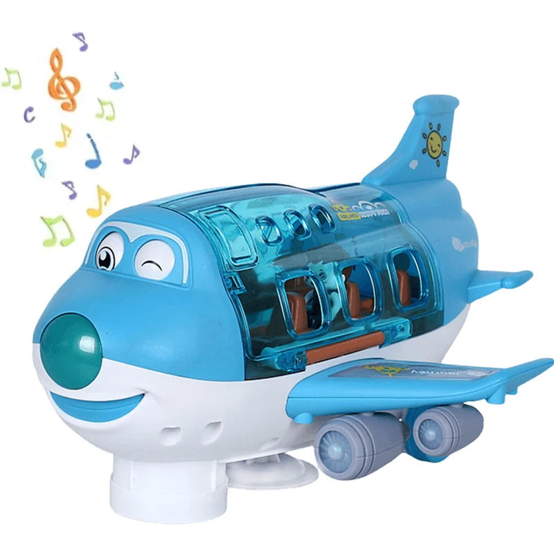 Kids Toys Electric Plane Aircraft Toys Car Airplane Model Music Simulation Boy Children Traffic Toy Christmas Gifts for Girls Good Vibrations