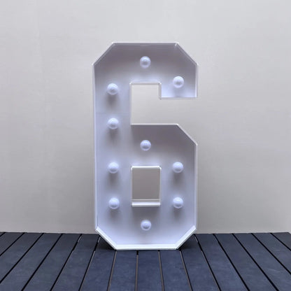 1Pc 73cm/28.7inch Light Up Digital Marquee Frame White Lights KT Board Number 0-9 Plug-in KT Board With Bracket Party Decorative Good Vibrations