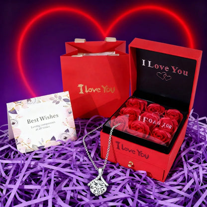 [Gift Box] Confession Fishtail Necklace I Love You Collarbone Chain | Valentine's Day Birthday Gift for Girlfriend/Mom Good Vibrations