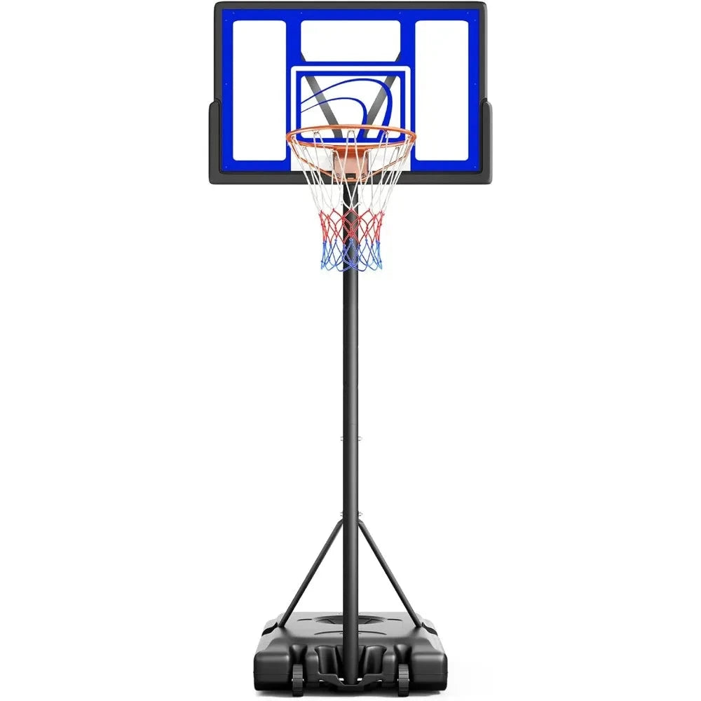 Adjustable Basketball Hoop Outdoor 10FT, Basketball Portable Hoops & Goals, 44 Inch Backboard, for Kids, Youth Good Vibrations
