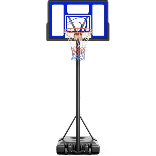 Adjustable Basketball Hoop Outdoor 10FT, Basketball Portable Hoops & Goals, 44 Inch Backboard, for Kids, Youth Good Vibrations
