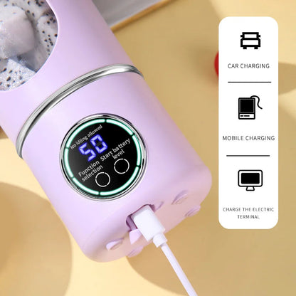 2025 New Portable Blender 700ML Juice Maker Smoothie Shaker 2 in 1 Bottle with Steel Blades for Home Gym Travel Use Good Vibrations