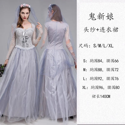 Women Halloween Vampire couple uniform Purim Cosplay Costumes men Horror Ghost Dead Zombie Corpse Bride costume Dress adult Good Vibrations