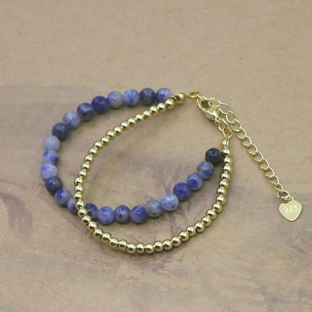 Lovely Fashion Natural Stone Bead Bracelet Baby Girls Lobster Clasp Accessories Girls Yoga Christmas Wedding Gift Jewelry Charm Good Vibrations