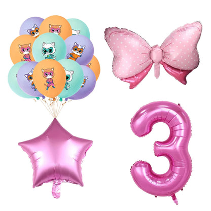 Superkitties Happy Birthday Party Decor Paw Meow Cat Super Kitties Tableware Tablecloth Plate Cup Gift Set Kid Party Supplie Toy Good Vibrations