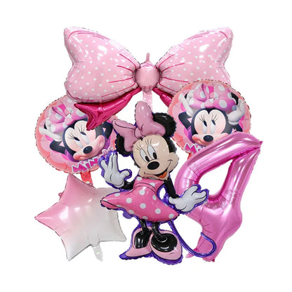 Disney Pink Minnie Mouse One Year Old Birthday Party Supplies Cup Plate Kids Girl Birthday Party Decor Disposable Tableware Set Good Vibrations