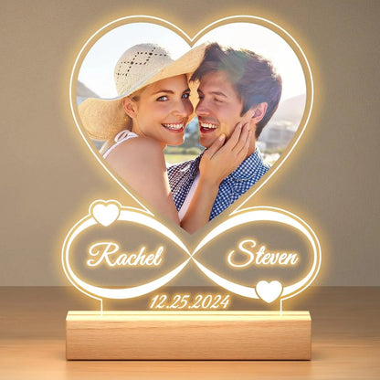 Custom Couples Gifts Personalized Photo Frame With Night Light Anniversary Valentine's Day Gifts for Women Men Girlfriend Him Good Vibrations Adult Super Store