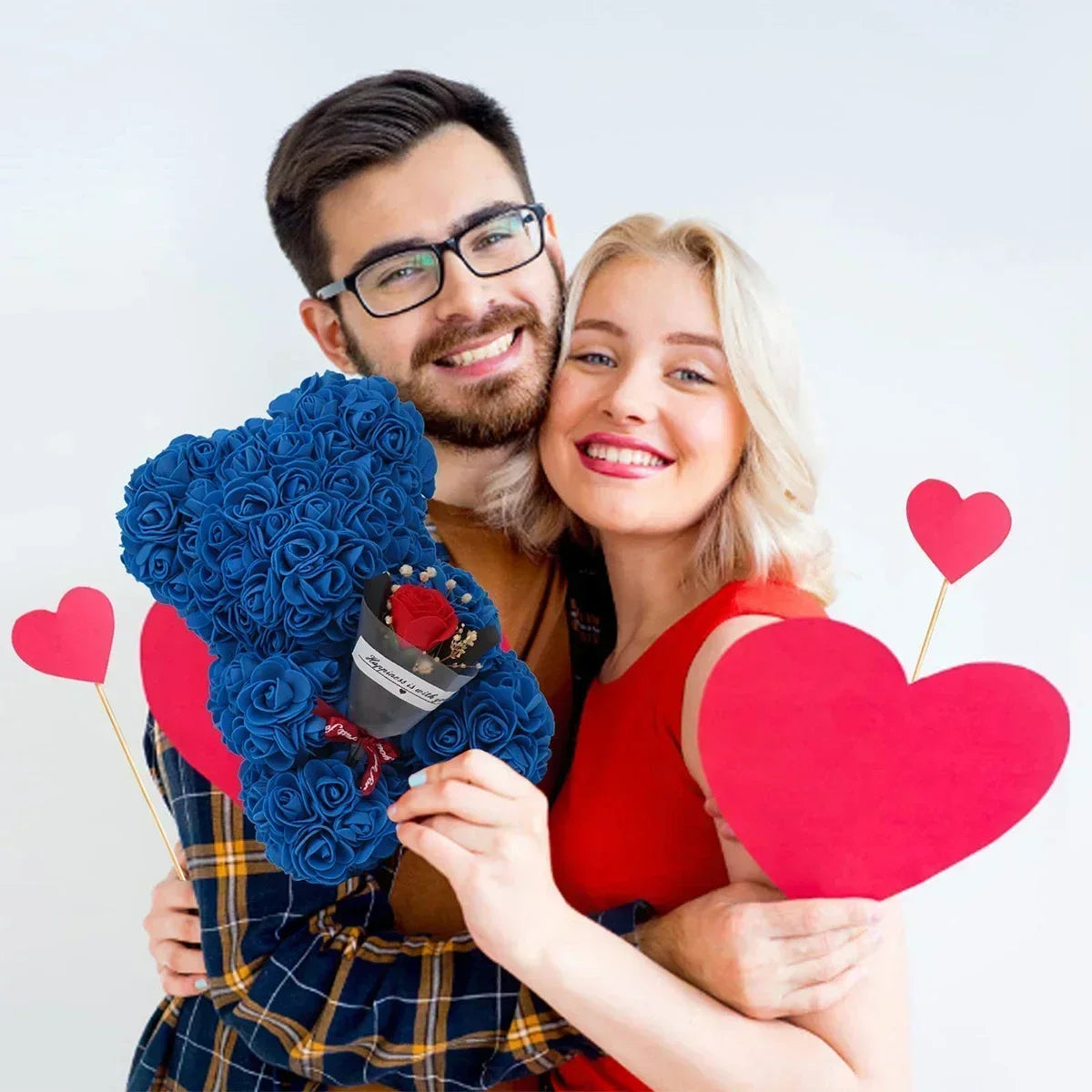 Rose Teddy Bear Artificial Flower Anniversary Valentines Day Birthday Gift Mothers Day Mom Gifts Girlfriend Birthday Gifts Women Good Vibrations