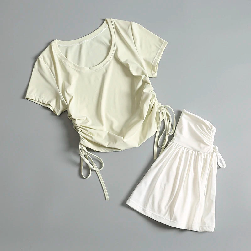 Fitness suit for women in summer quick-drying high-end fashion sexy and beautiful professional morning jogging training Good Vibrations