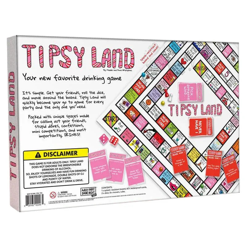 Party Gift of Tipsy Land Party Board Games Fun Drinking Games for Friends Good Vibrations