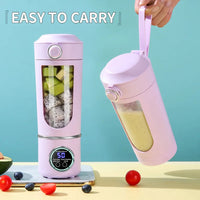 2025 New Portable Blender 700ML Juice Maker Smoothie Shaker 2 in 1 Bottle with Steel Blades for Home Gym Travel Use Good Vibrations