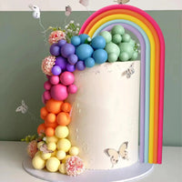 Rainbow Cake Toppers Cake Decorations for Wedding Baby Shower Girls Boys Rainbow Theme Birthday Party Supplies Good Vibrations