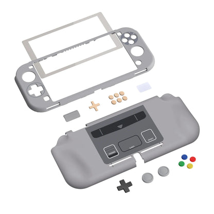 PlayVital ZealProtect Ergonomic Protective Case for NS Switch Lite W/Screen Protector & Thumb Grips - Classics SNES Style Good Vibrations
