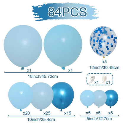 Blue Balloon Garland Arch Kit Macaron Light Blue Balloon Wedding Boy Baby Shower Ocean Birthday Party Decoration Kids Ballons Good Vibrations